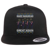 Make Hanukkah Great Again Funny Trump Ugly Chanukah Flat Bill Trucker Hat
