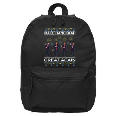 Make Hanukkah Great Again Funny Trump Ugly Chanukah 16 in Basic Backpack