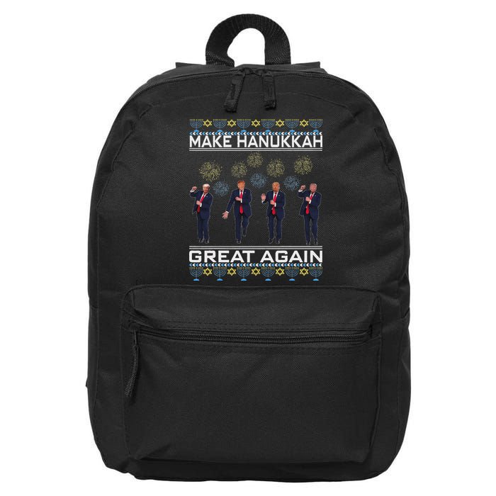 Make Hanukkah Great Again Funny Trump Ugly Chanukah 16 in Basic Backpack