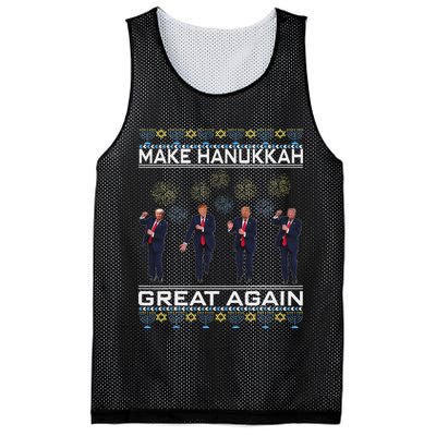 Make Hanukkah Great Again Funny Trump Ugly Chanukah Mesh Reversible Basketball Jersey Tank