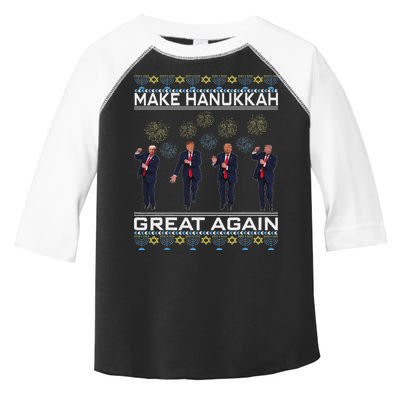 Make Hanukkah Great Again Funny Trump Ugly Chanukah Toddler Fine Jersey T-Shirt