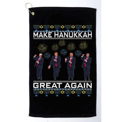 Make Hanukkah Great Again Funny Trump Ugly Chanukah Golf Towel