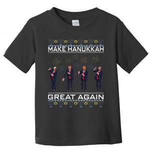 Make Hanukkah Great Again Funny Trump Ugly Chanukah Toddler T-Shirt