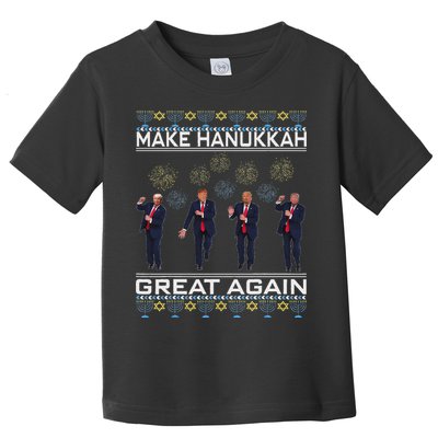 Make Hanukkah Great Again Funny Trump Ugly Chanukah Toddler T-Shirt