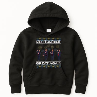 Make Hanukkah Great Again Funny Trump Ugly Chanukah Kids Hoodie