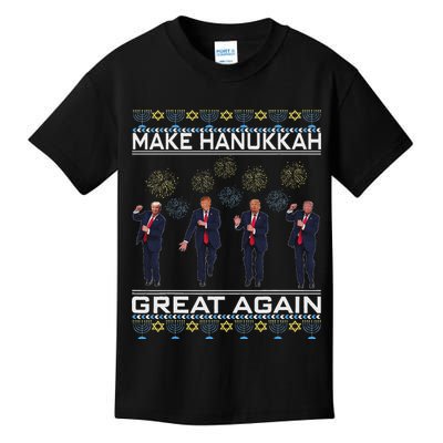 Make Hanukkah Great Again Funny Trump Ugly Chanukah Kids T-Shirt