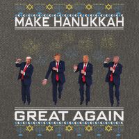 Make Hanukkah Great Again Funny Trump Ugly Chanukah Cotton Canvas Backpack