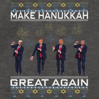 Make Hanukkah Great Again Funny Trump Ugly Chanukah Vector Backpack
