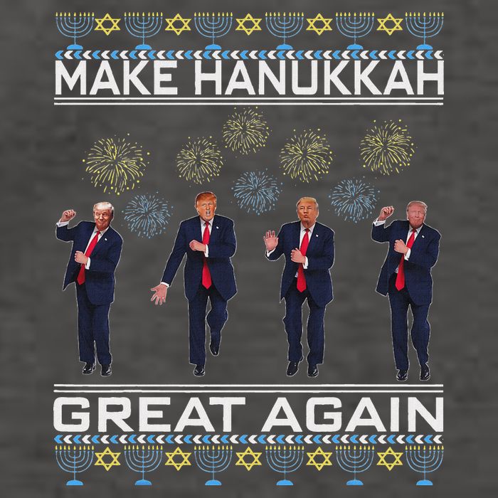 Make Hanukkah Great Again Funny Trump Ugly Chanukah Vector Backpack