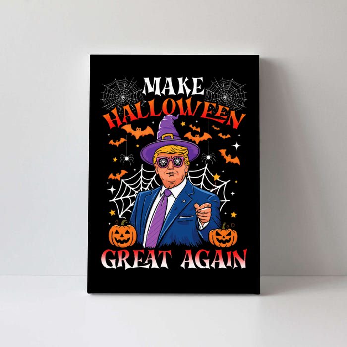 Make Halloween Great Again Funny Trump 2024 Halloween Canvas