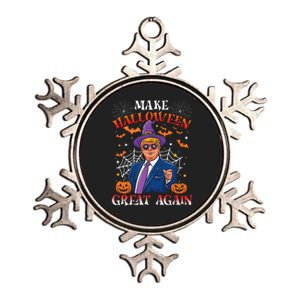 Make Halloween Great Again Funny Trump 2024 Halloween Metallic Star Ornament