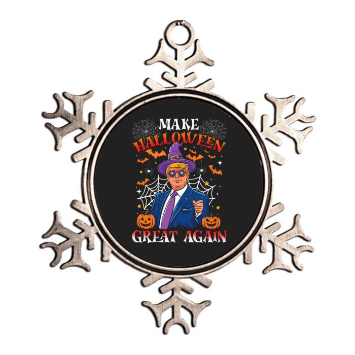 Make Halloween Great Again Funny Trump 2024 Halloween Metallic Star Ornament