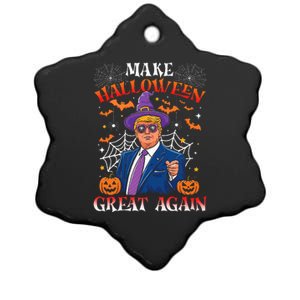 Make Halloween Great Again Funny Trump 2024 Halloween Ceramic Star Ornament