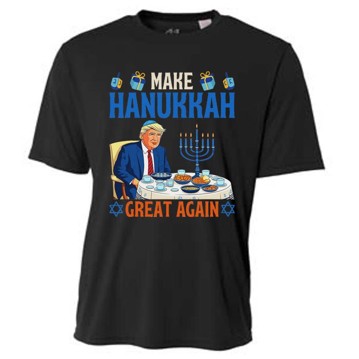 Make Hanukkah Great Again Funny Donald Trump Dinner Jewish Cooling Performance Crew T-Shirt