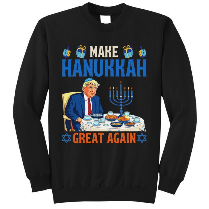 Make Hanukkah Great Again Funny Donald Trump Dinner Jewish Sweatshirt