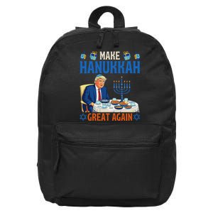 Make Hanukkah Great Again Funny Donald Trump Dinner Jewish 16 in Basic Backpack