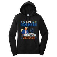 Make Hanukkah Great Again Funny Donald Trump Dinner Jewish Women's Pullover Hoodie