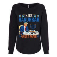 Make Hanukkah Great Again Funny Donald Trump Dinner Jewish Womens California Wash Sweatshirt