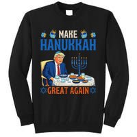 Make Hanukkah Great Again Funny Donald Trump Dinner Jewish Tall Sweatshirt