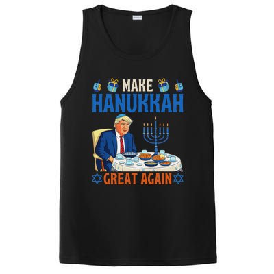 Make Hanukkah Great Again Funny Donald Trump Dinner Jewish PosiCharge Competitor Tank