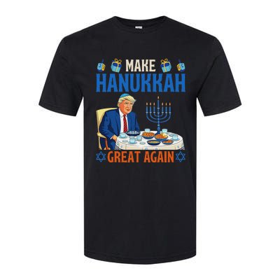 Make Hanukkah Great Again Funny Donald Trump Dinner Jewish Softstyle CVC T-Shirt