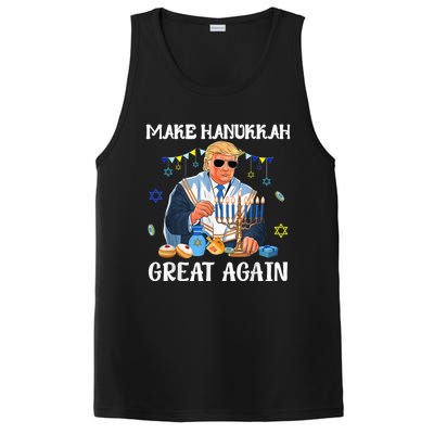 Make Hanukkah Great Again Trump Jewish Ugly Chanukah PosiCharge Competitor Tank