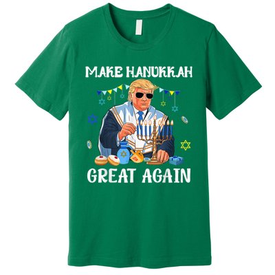 Make Hanukkah Great Again Trump Jewish Ugly Chanukah Premium T-Shirt