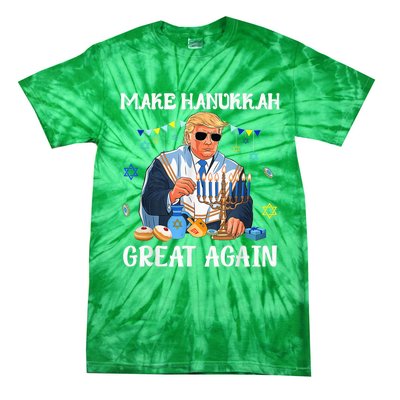 Make Hanukkah Great Again Trump Jewish Ugly Chanukah Tie-Dye T-Shirt