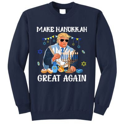 Make Hanukkah Great Again Trump Jewish Ugly Chanukah Tall Sweatshirt