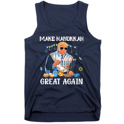 Make Hanukkah Great Again Trump Jewish Ugly Chanukah Tank Top