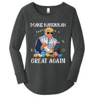 Make Hanukkah Great Again Trump Jewish Ugly Chanukah Sweater Women's Perfect Tri Tunic Long Sleeve Shirt