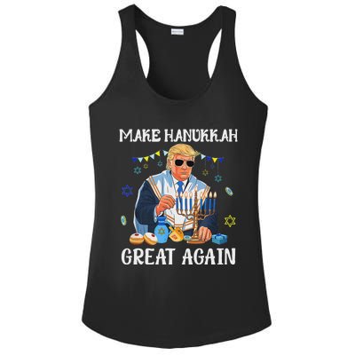 Make Hanukkah Great Again Trump Jewish Ugly Chanukah Sweater Ladies PosiCharge Competitor Racerback Tank