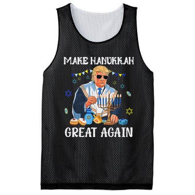 Make Hanukkah Great Again Trump Jewish Ugly Chanukah Sweater Mesh Reversible Basketball Jersey Tank