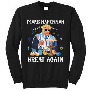 Make Hanukkah Great Again Trump Jewish Ugly Chanukah Sweater Tall Sweatshirt