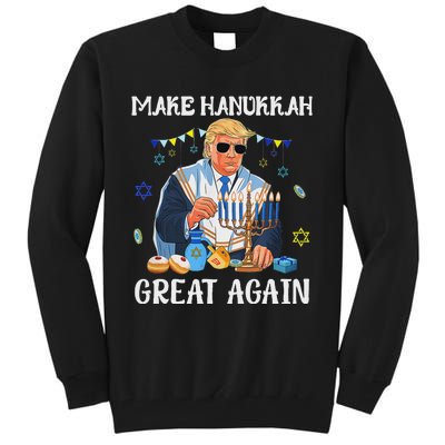 Make Hanukkah Great Again Trump Jewish Ugly Chanukah Sweater Tall Sweatshirt