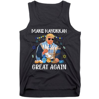 Make Hanukkah Great Again Trump Jewish Ugly Chanukah Sweater Tank Top