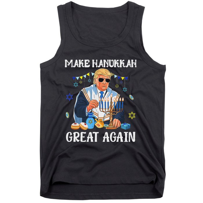 Make Hanukkah Great Again Trump Jewish Ugly Chanukah Sweater Tank Top