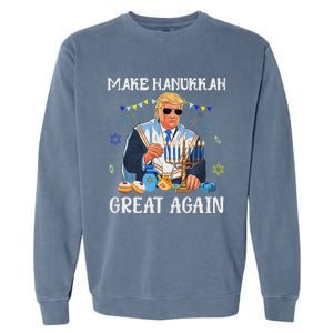 Make Hanukkah Great Again Trump Jewish Ugly Chanukah Sweater Garment-Dyed Sweatshirt