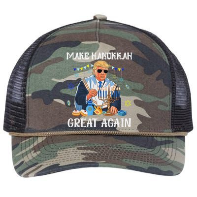 Make Hanukkah Great Again Trump Jewish Ugly Chanukah Sweater Retro Rope Trucker Hat Cap