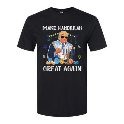 Make Hanukkah Great Again Trump Jewish Ugly Chanukah Sweater Softstyle CVC T-Shirt