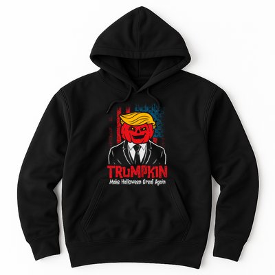 Make Halloween Great Again Halloween Trumpkin Us Flag Hoodie