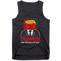 Make Halloween Great Again Halloween Trumpkin Us Flag Tank Top