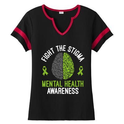 Mental Health Gift Fight The Stigma Tal Health Awareness Gift Ladies Halftime Notch Neck Tee