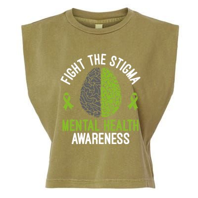 Mental Health Gift Fight The Stigma Tal Health Awareness Gift Garment-Dyed Women's Muscle Tee