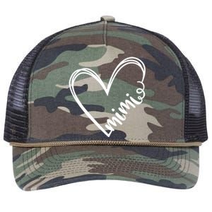 Mimi Heart Grandma For Christmas MotherS Day Gift Retro Rope Trucker Hat Cap