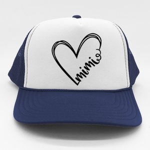 Mimi Heart Grandma For Christmas MotherS Day Gift Trucker Hat