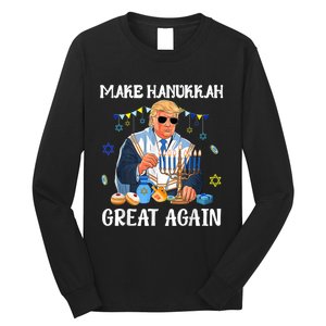 Make Hanukkah Great Again Trump Jewish Ugly Long Sleeve Shirt