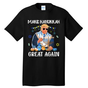 Make Hanukkah Great Again Trump Jewish Ugly Tall T-Shirt