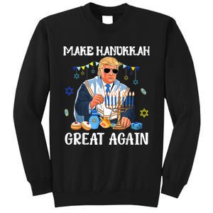 Make Hanukkah Great Again Trump Jewish Ugly Tall Sweatshirt