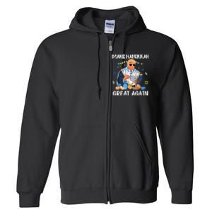 Make Hanukkah Great Again Trump Jewish Ugly Full Zip Hoodie